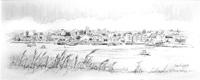 John Roberts - original drawing of the Town